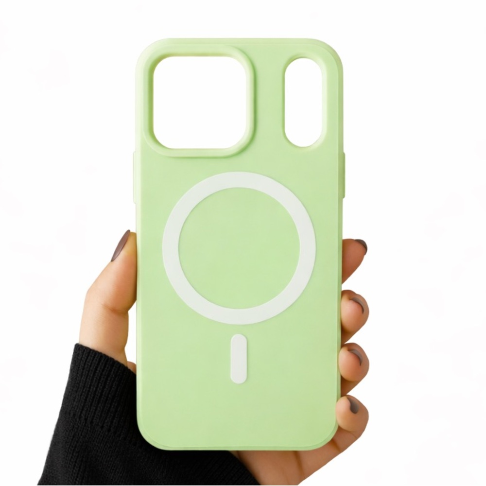 Apple iPhone Magnetic Wireless Charging Phone Case Anti Drop Light Green